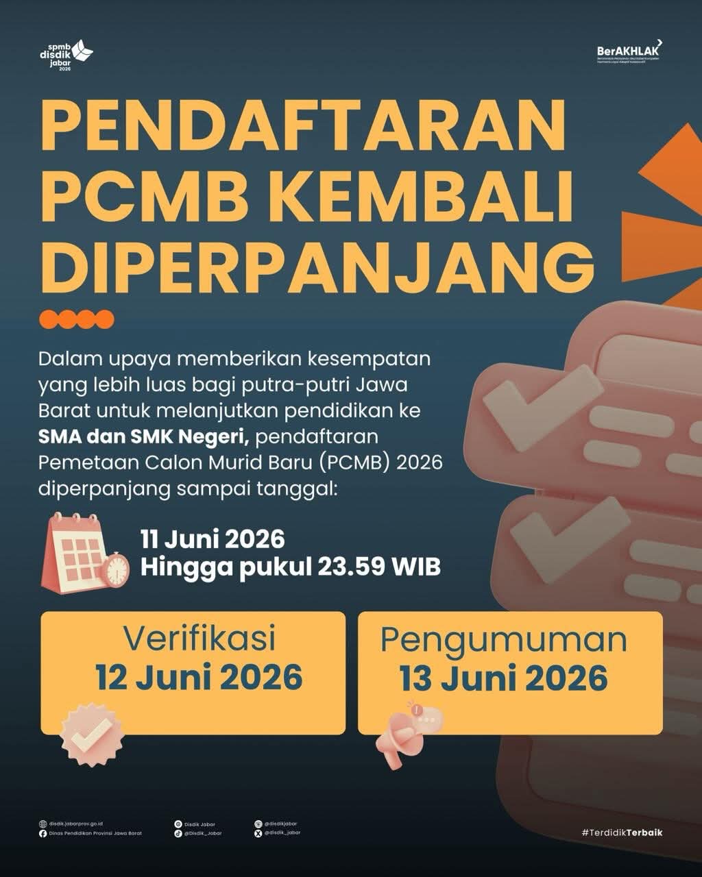 Perpanjangan Verifikasi dan Pendataan PCMB